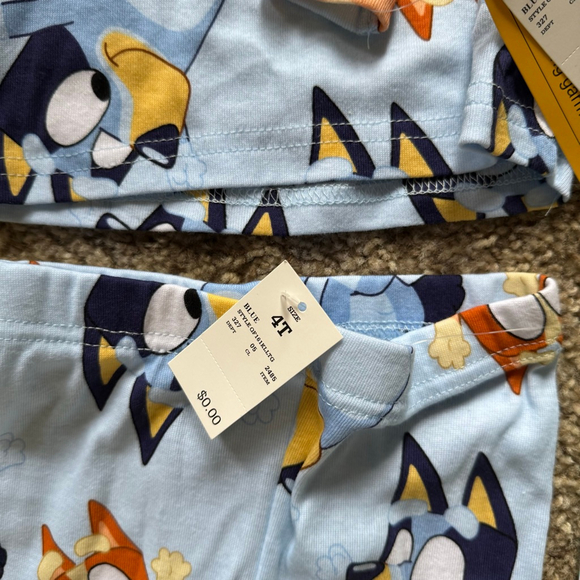 Toddler 4 piece Snug Fit Bluey and Bingo Cotton Pajama Set 4T NWT - Picture 6 of 6